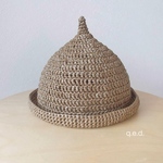 麦わらとんがり帽 [カーキ] 〜ベビーサイズ(42〜50cm)〜