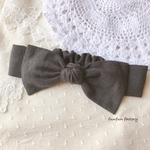 【baby】charcoal gray*°linenヘアバンド