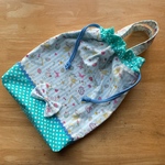 【k様ご予約品】★体操着袋＊ゆめかわストライプユニコーンが可愛い☆水色★