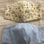 ボタニカル⚘⚘ 黄色　立体マスクキット　2枚セット