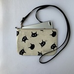 黒猫(=^・^=)♡キナリ♪よこ型スマホポシェット☆ストラップ選択必須!!　サコッシュ/ポシェット/ショルダーバッグ/ミニバッグ