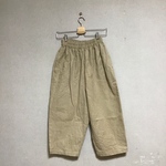コットンリネン　ラクチンパンツ