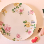 ローズガーデン🌹エレガントなバラの１９㎝プレート「ポーセラーツ」