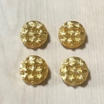 ●19㎜● GOLD ROUND MESH DESIGN BUTTON CABOCHON PARTS