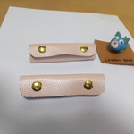 本革持ち手カバー  パールピンク  送料無料