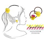 ＜malulani0301様ご注文分＞ お花ひとつぶピアス& お花ヘアゴム --- "a piece of viola " 