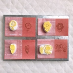 【限定SALE!!】お花の消しゴムはんこ4個セット　2