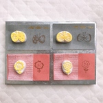 【限定SALE!!】ちょうちょとお花の消しゴムはんこ4個セット　3
