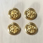 ●15㎜● ANTIQUE GOLD BUTTON ROUND DESIGN CABOCHONS