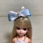 リカちゃんカチューシャ　ダブルリボン