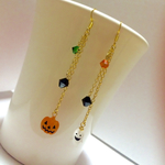 再再販！カボチャとゴーストのハロウィンピアス  スワロフスキー☆