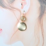 アンティーク（クリア）とメタルウェーブ♡ピアス・イヤリング♪【K18・K14GF/14kgf対応】