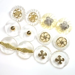 25mm クリア ＊ ヴィンテージ アンティークボタン アソート