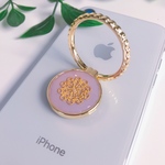 【送料無料】花形のスマホリング⭐︎パープル