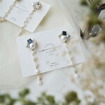 スクエアスワロ×淡水６連パールピアス（ｲﾔﾘﾝｸﾞ）＃178