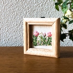 champ de fleurs  刺繍 額 ピンク