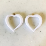 Vintage White Heart Pendant Tops