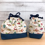 空の乗り物大集合☆お弁当袋＆コップ袋セット