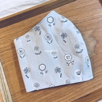 立体インナーマスク大きめ＊グレーに花＊