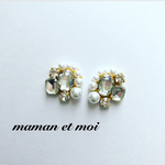 キレイめ♡上品♡ビジュー×パールピアス(イヤリング)