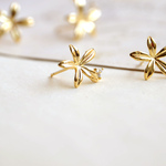 カン付きピアスパーツ プルメリアフラワー 24k gold plated 