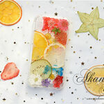 カラフルフルーツ ケース 押し花 ドライフラワー ･.｡*･ スマホケース ･.｡*･: iPhone / xperia / 全機種対応 