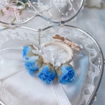 うさぎ花冠♡チューリップローズ＊ブルー♡