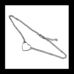 【Heart_chain ネックレス。】﻿シルバー ハート チェーン シンプル ネックレス チョーカー パンク ロック 病みかわいい 夢かわいい