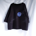 手描き　once  in  a blue  moon半袖バスク　woman