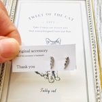 silver 羽ピアス　樹脂ピアス