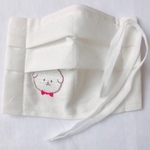 プリーツマスクキット【ビションフリーゼ刺繍】