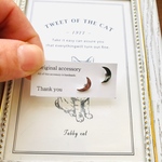 silver 月ピアス　樹脂ピアス