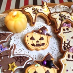 ハロウィンパーティー！『かぼちゃ』 紫☆クッキーブローチⅡ