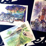 バイクと車と風景
