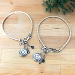 【お客様別注品】ライトベージュ本革ネックレス&ロケット／Silver925チャーム