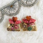 lino〜刺繍リボン×ハートを添えて♡