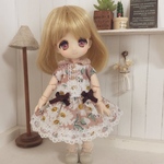 オビツ11用 花柄ワンピース