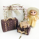 お客様ご予約品です‎٭¨̮ ‎ 8.5cm.6.5cmチョコ　4.5cmナチュラル　ミニトランク　ドールハウスsize