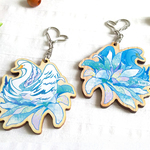 白鳥の木製キーホルダー