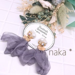 再販♡シンプル ピアス イヤリング  タッセル パープル ビジュー