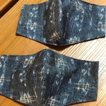 翌日発送☆　ゴム付き紬生地　大きめマスク