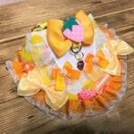 犬・猫の首輪　27～30　cocoちゃんバンダナチョーカー　姫・黄色・いちご柄・