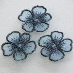 レース素材刺繍パーツ　フラワー【2番】10個で300円