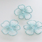 レース素材刺繍パーツ　フラワー【5番】10個で300円