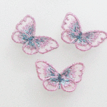 レース素材刺繍パーツ　蝶・小【3】14個で340円