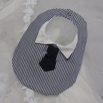 おしゃれスタイ⭐︎ビブ ストライプ×デニムネクタイ