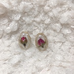《アレルギー対応》ミニバラとパールのピアス♡