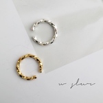 w slur＊ツイスト イヤカフ 片耳用 ゴールド/シルバー イヤーカフ 