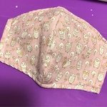 マスク☆ハンドメイド／立体・フクロウ／ピンク