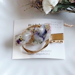 お花ぎゅぎゅっと 鉱石レジンヘアクリップ  ②